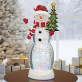 19.4” H Snowman Lantern with LED Lights