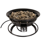 Global Outdoors Yellowstone Gas Fire Bowl with Decorative Pumice Stones