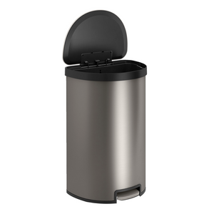 Kohler Step Trash Can 13 Gallons Semi-Round Stainless Steel Waste Home Kitchen