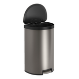 Kohler Step Trash Can 13 Gallons Semi-Round Stainless Steel Waste Home Kitchen