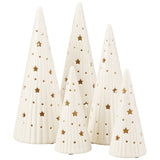 Holiday illuminated Ceramic Village 10-Piece Set in White