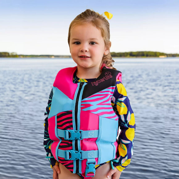 Hyperlite Girls Life Vest, Fits Child 33-55 lbs Biolite Foam Life Vest