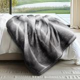 Mon Chateau Faux Fur Throw, 60” x 70” Thick Luxe Faux Fur Throw Blanket