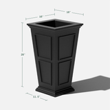 Veradek 2 Pack 28" Tall Brixton Resin Planter, 16 in. x 16 in. x 28 in.