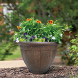 Ames 3-pack 14.5" Barrel Resin Planter, Southern Patio Tibot