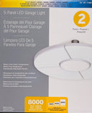 Global Value Lighting 5-panel LED Garage Light, 2-pack
