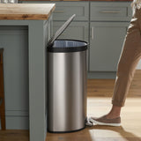 Kohler Step Trash Can 13 Gallons Semi-Round Stainless Steel Waste Home Kitchen