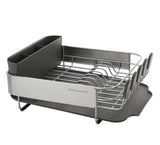 KitchenAid Stainless Steel Compact Dish-Drying Rack with Removable Flatware Caddy