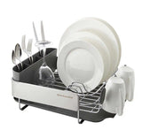 KitchenAid Stainless Steel Compact Dish-Drying Rack with Removable Flatware Caddy