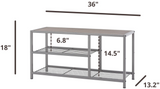 Trinity 3-Tier Bench with Boot and Shoe Storage, 36"W x 13.2"D x 18"H