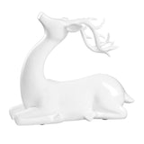 White Holiday Deer Figurine, Set Of 2