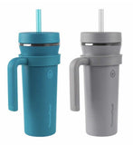 ThermoFlask 32oz Insulated Standard Straw Tumbler with Handles, 2-pack