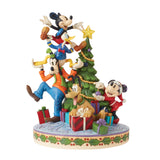 Jim Shore 12”H Disney Mickey & Friends Decorating Tree with Lit Star Figurine