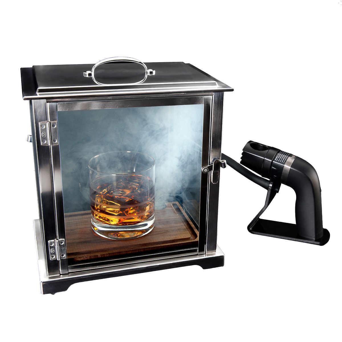 Crafthouse by Fortessa Glass Smoking Box with Handheld Smoker ...