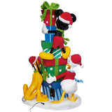 Disney 4’ Mickey & Friends with Stacked Presents Statue 8 Holiday Songs