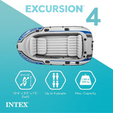 Intex Excursion Inflatable Boat, Rafting and Fishing Boat w/ Oars & Pump