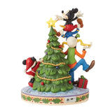 Jim Shore 12”H Disney Mickey & Friends Decorating Tree with Lit Star Figurine