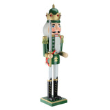 Northlight 24" Green Wooden Christmas Nutcracker King with Sword