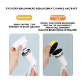 Electric Spin Scrubber Rechargeable Cordless Cleaning Brush with 6 Brush Heads