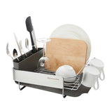 KitchenAid Stainless Steel Compact Dish-Drying Rack with Removable Flatware Caddy