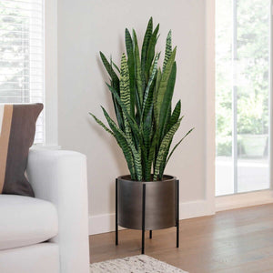 CGH Faux 53" Snake Plant With Stand, 27 L x 27 W x 53 H