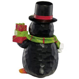 Set of 2 Holiday Penguins, 13.9” H Penguin with Tree & 15.2” Penguin with Gift