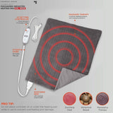 Sharper Image Calming Heat Massaging Weighted Heating Pad, 12" x 24" Pad Surface