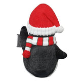 24” Penguin Greeter with Lantern, Penguin Greeter Dressed Knit Scarf & Hat