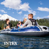 Intex Excursion Inflatable Boat, Rafting and Fishing Boat w/ Oars & Pump