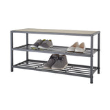 TRINITY 3-Tier Shoe Bench, 36"W x 13.2"D x 18"H