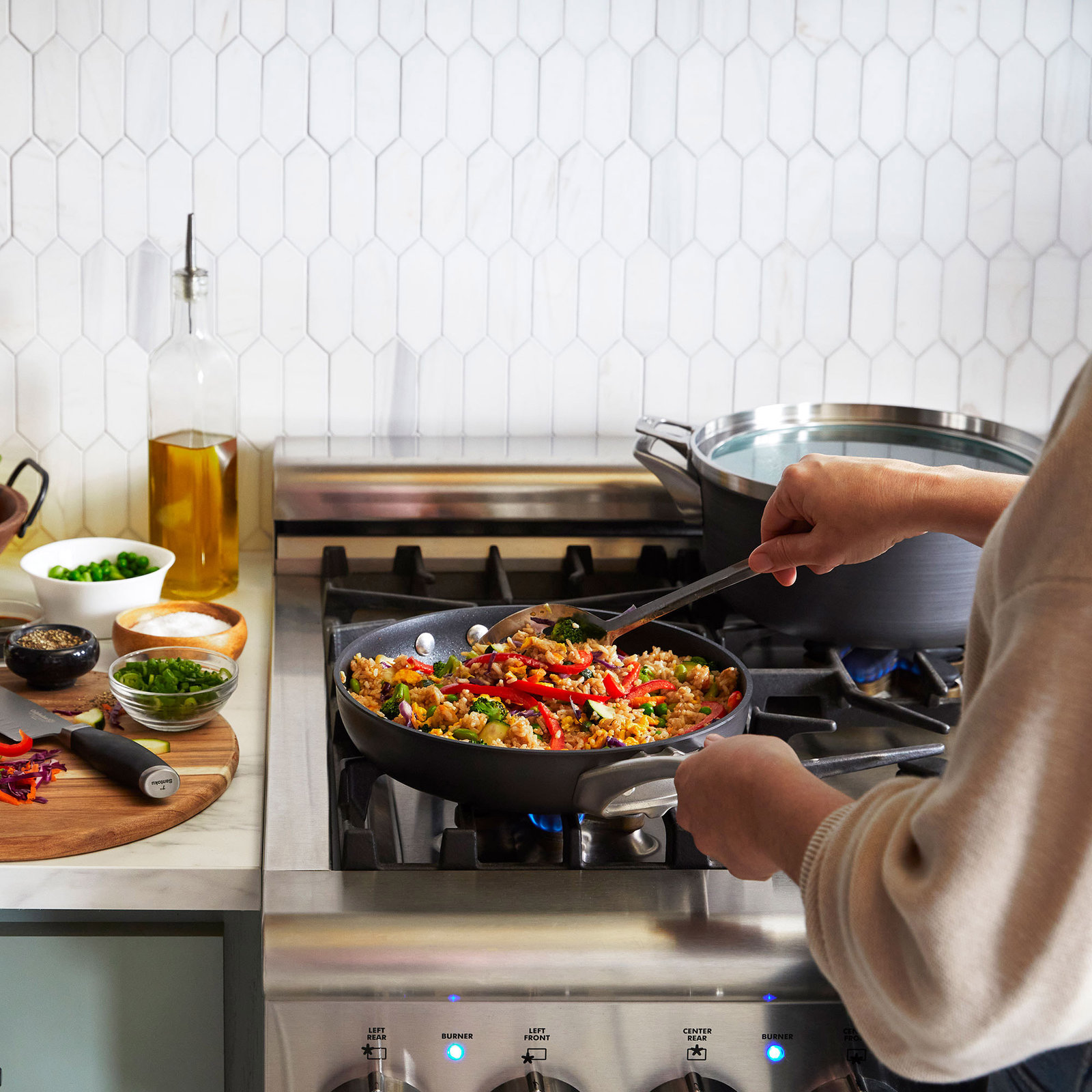 Calphalon Premier Non-Stick MineralShield 12-Piece Space-Saving Cookware Set