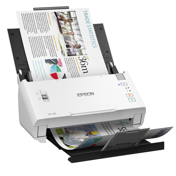Epson DS-410 Document Scanner, Scans Both Sides in One Pass
