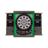 Barrington Electronic Dartboard with Cabinet, LED Lights with 12 Soft-Tip Darts