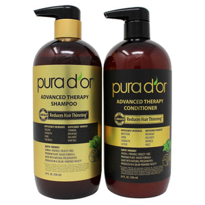 Pura D'or Advanced Therapy Anti-Hair Thinning Shampoo And Conditioner Duo