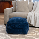 Brentwood Originals Bristol Faux Fur Pouf, 20" L x 20" W x 12" H