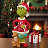 Jim Shore 20" Christmas Grinch and Max Decorative Holiday Statue