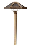 VOLT Landscape Lighting Premium Brass Solar Light, 2-pack