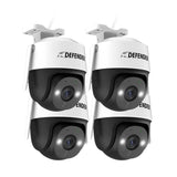 Defender Guard Pro 360-Degree PTZ 2K/4MP Wi-Fi Plug-In Power Security Camera, 4-pack