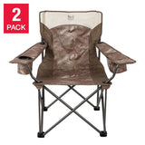 2 Pack Portable Directors Chair Timber Ridge Oversize Quad Chair