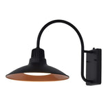 Lutec 12" Wall Light Vintage American Outdoor LED Barnlight with Copper Shade