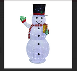 Six-foot Pre-lit Snowman Lawn Ornament with 200 Cool White LED Lights