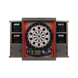 Barrington Electronic Dartboard with Cabinet, LED Lights with 12 Soft-Tip Darts