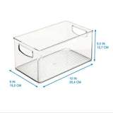 iDesign Linus Plastic Fridge/Pantry Kitchen Organizer Bins, Set of 4