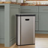 Kohler Step Trash Can 13 Gallons Semi-Round Stainless Steel Waste Home Kitchen