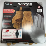 Boss Arctik Leather Winter Gloves, 2-Pair XL 3M Thinsulate Work Gloves
