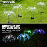 Giugt 7 Color Changing Decorative Weeping Willow Jellyfish Lights, 2PCS Solar Powered Garden Firework Lights