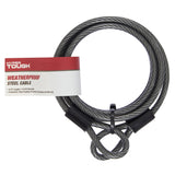 Hyper Tough Vinyl Covered Flexible Open Loop Cable Lock, 1/4 in. x 6 ft.