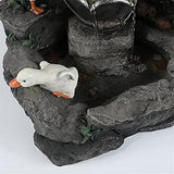 Resin Duck Water Fountain Statue with LED Light