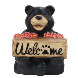 Mainstays Welcome Bear Garden Statue, 10 in L x 8.25 in W x 12 in H