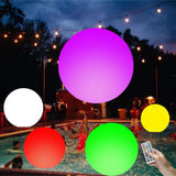 16" Color LED Beach Inflatable Ball, Glow Pool Toys, IP68 RGB Floating Inflatable Glowing Ball